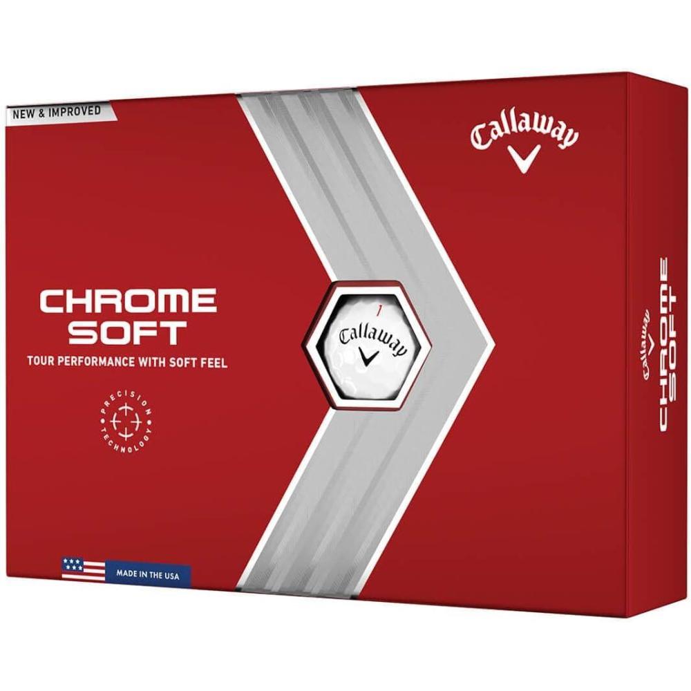 imageCallaway Golf 2022 Chrome Soft Golf Balls True Track RedBlueStandard White