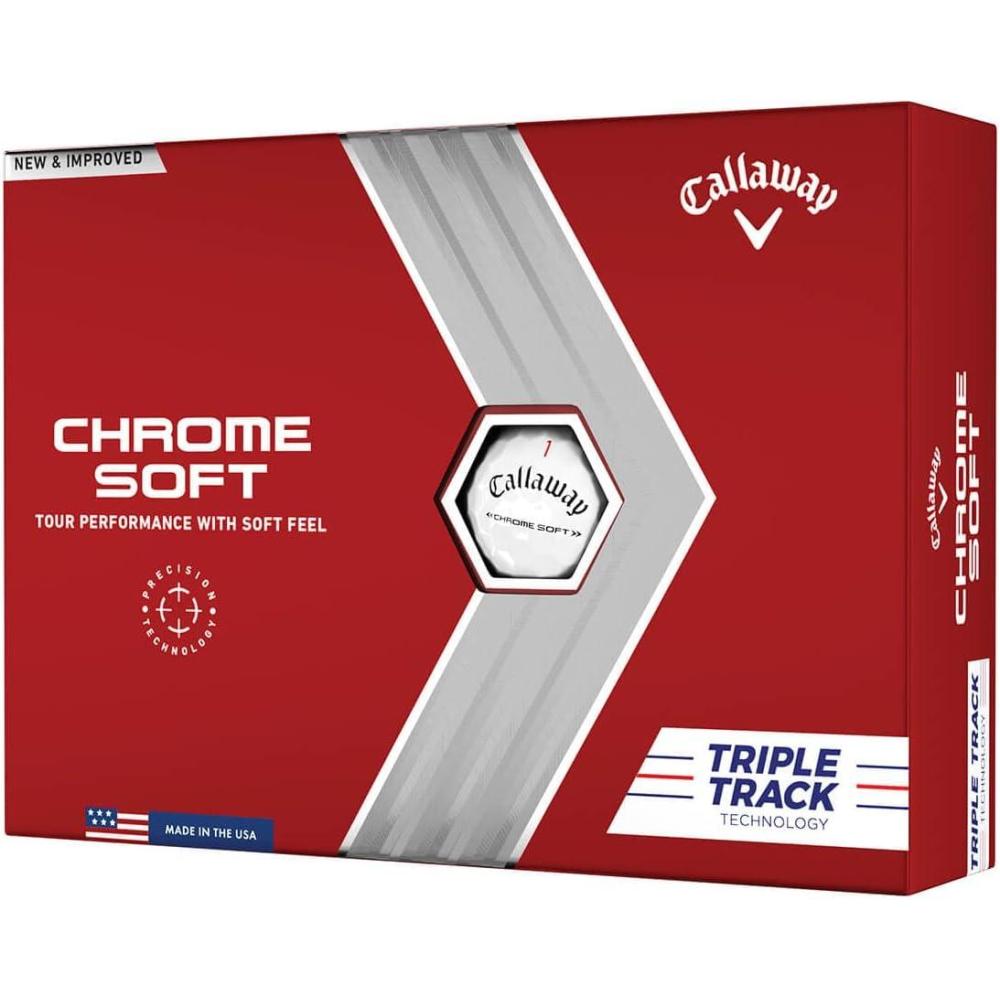 imageCallaway Golf 2022 Chrome Soft Golf Balls True Track RedBlueTriple Track White