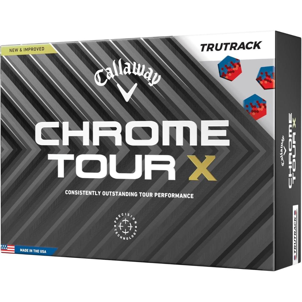 imageCallaway Golf Chrome Tour X Golf BallsTrue Track BlueRed