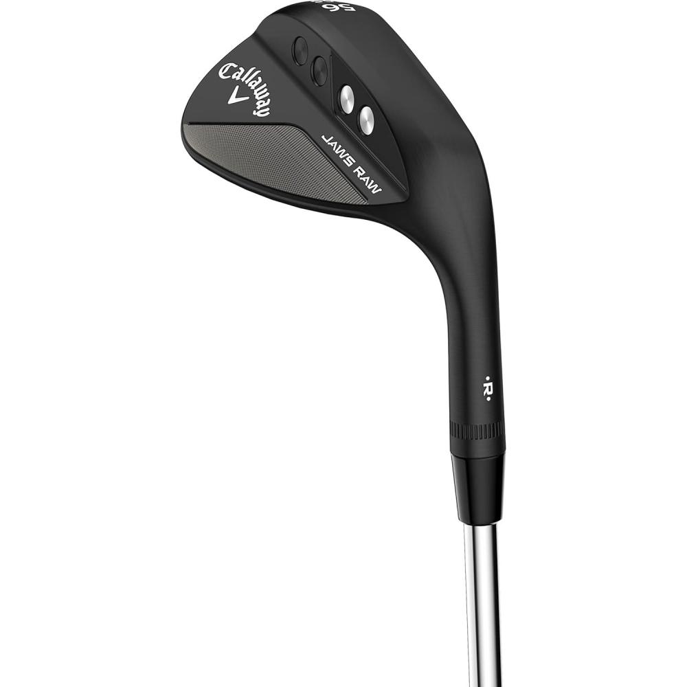 imageCallaway JAWS RAW Matte Black Pitching Wedge 4810 Bounce S Grind Steel Wedge Flex