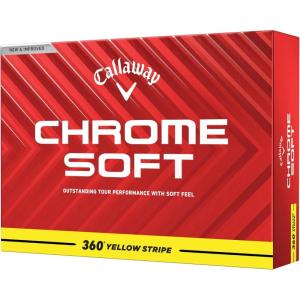 Callaway Golf Chrome Soft Golf Balls(360 Stripe (Yellow))