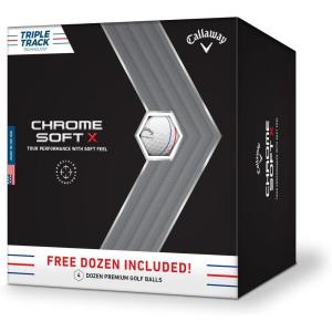 Callaway Golf Chrome Soft X Golf Balls (Triple Track (Yellow)(Triple Track  Buy 1 Get 1 Free (White))