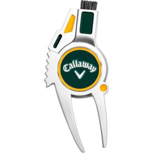 Callaway 4-in-1 Golf Divot Repair Tool(Green/Yellow)