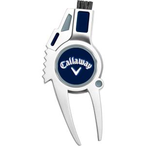 Callaway 4-in-1 Golf Divot Repair Tool(Navy/Silver)