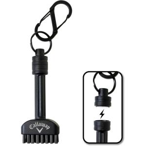 Callaway Golf Mini-Mag Magnetic Club Brush – Compact Golf Club Brush, Groove Cleaner, Golf Bag Accessory, Detachable Magnet, Durable Scrubbing Nylon Bristles