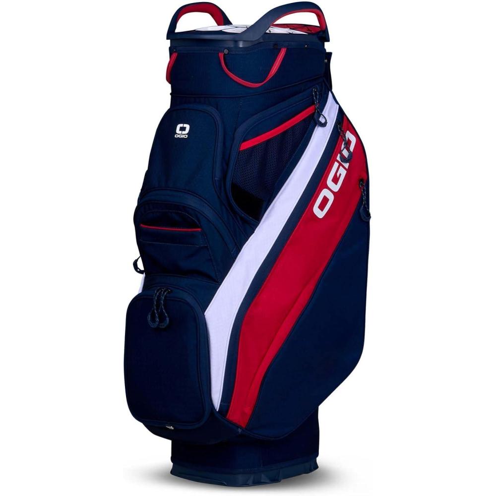imageOGIO Golf Silencer Cart BagRedWhiteBlue