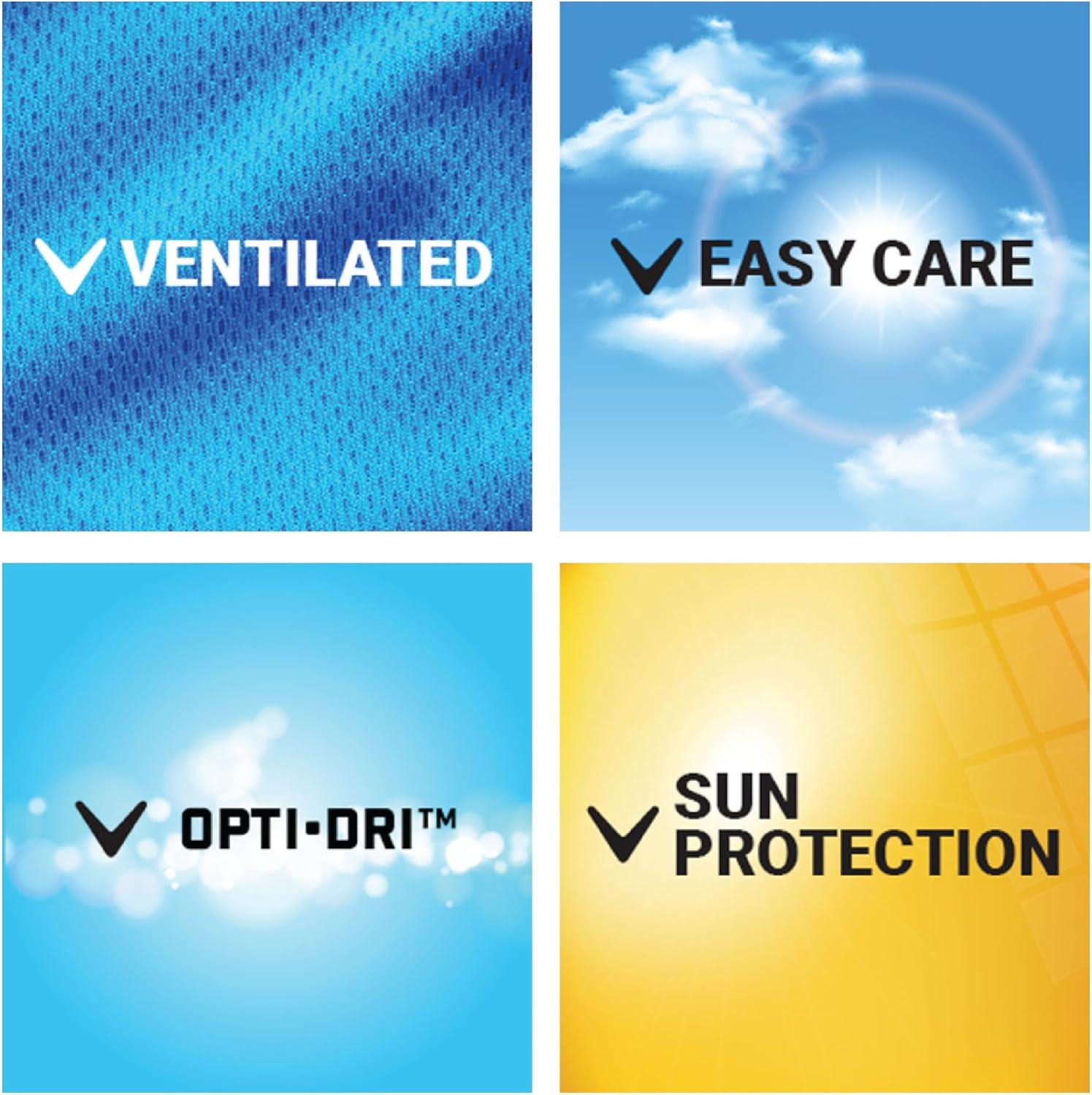 imageCallaway Mens Long Sleeve Moisture Wicking Golf Polo Shirt with Stretch Fabric Available in Big amp TallBright White