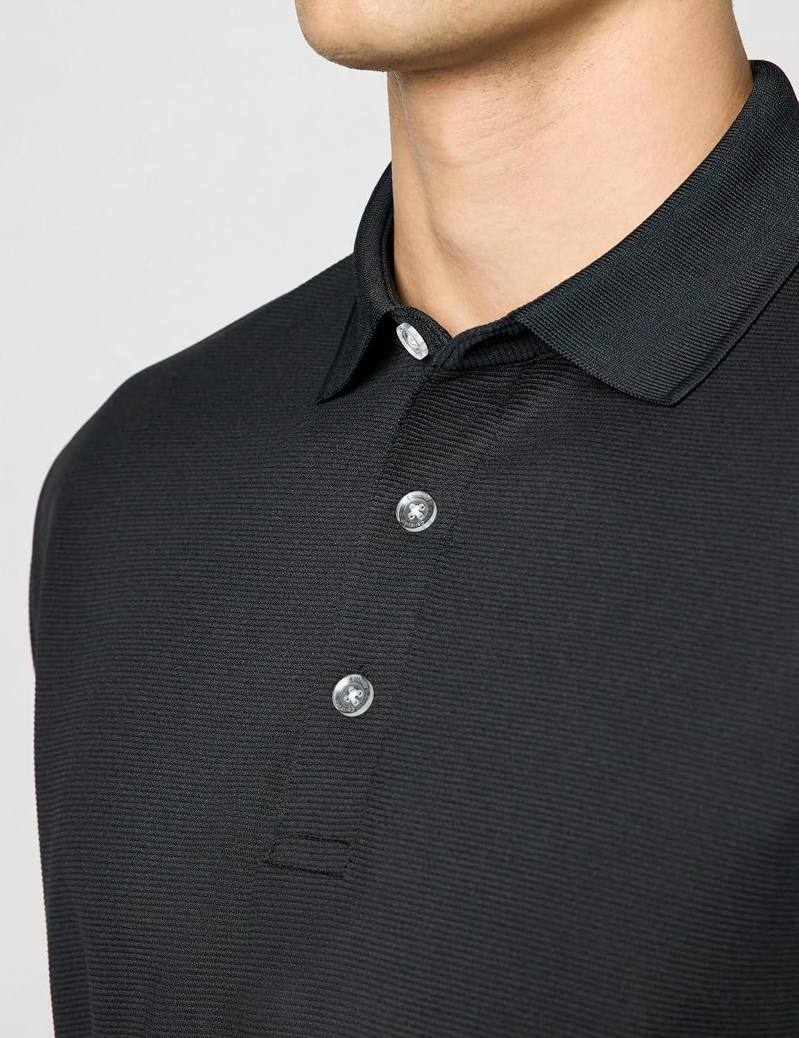 imageCallaway Mens Short Sleeve Stretch Ottoman Performance Golf Polo MoistureWicking Sun Protection Available in Big amp TallBlack