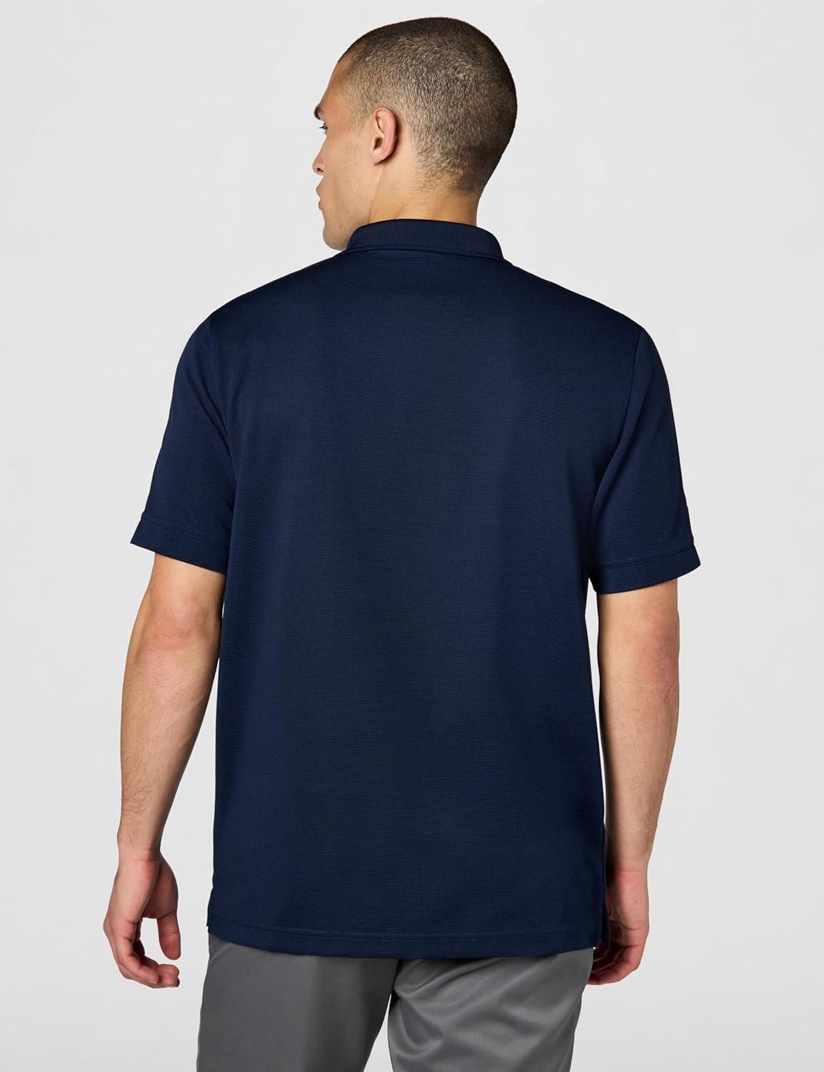 imageCallaway Mens Short Sleeve Stretch Ottoman Performance Golf Polo MoistureWicking Sun Protection Available in Big amp TallPeacoat