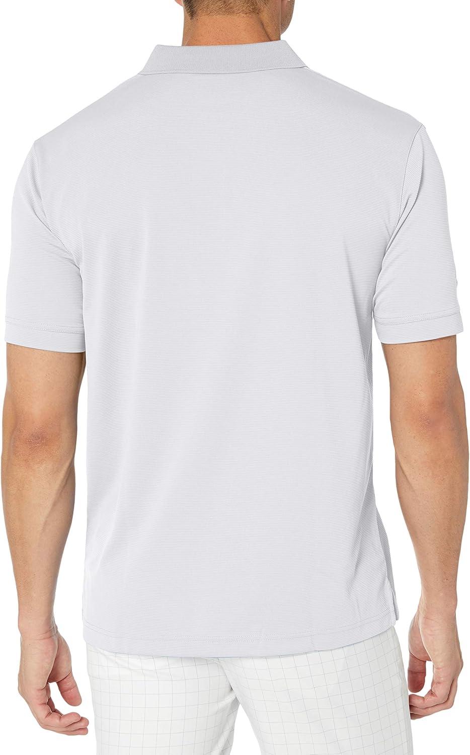 imageCallaway Mens Short Sleeve Stretch Ottoman Performance Golf Polo MoistureWicking Sun Protection Available in Big amp TallWhite