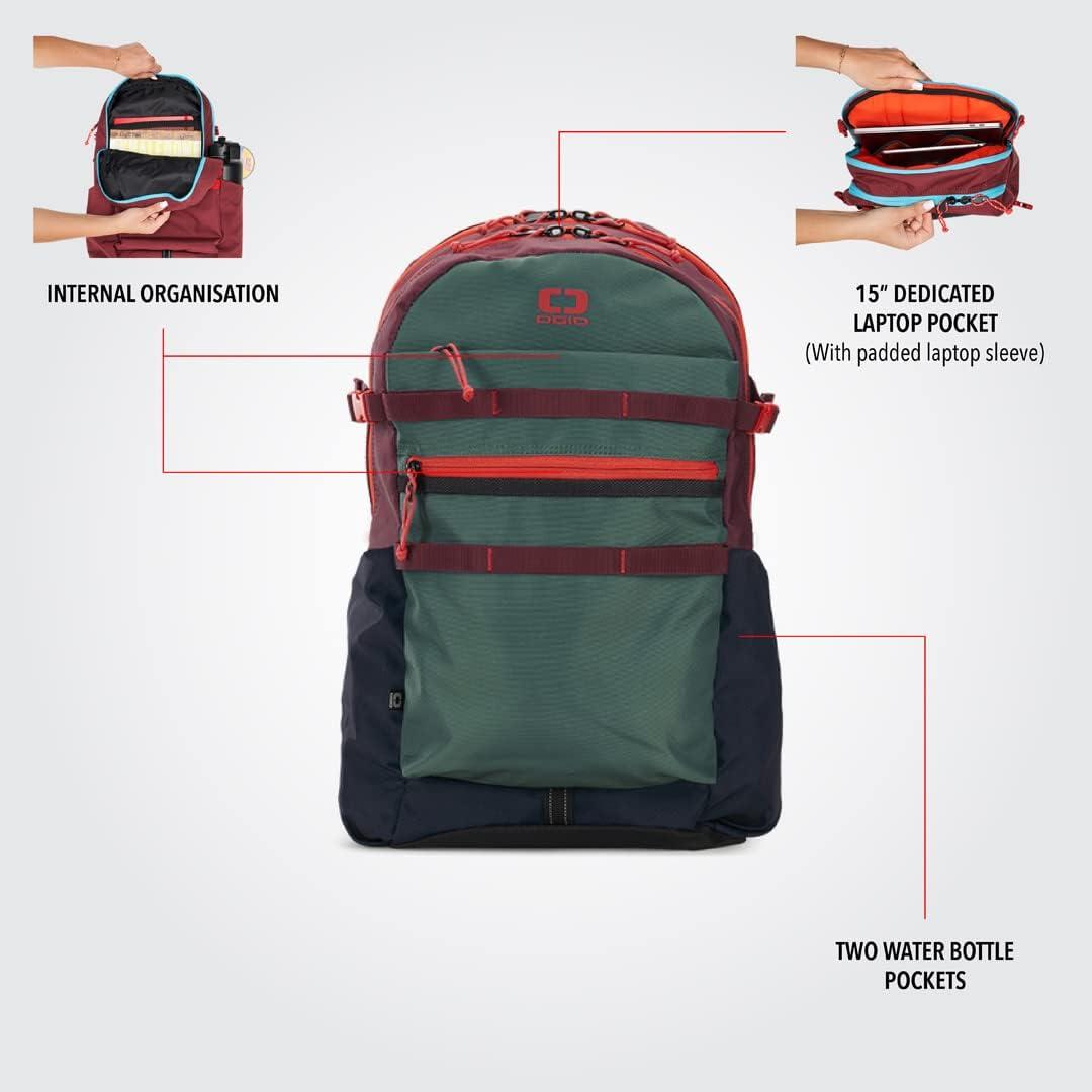 imageOGIO Alpha Backpack 25 Liter SafariVaridian Glow