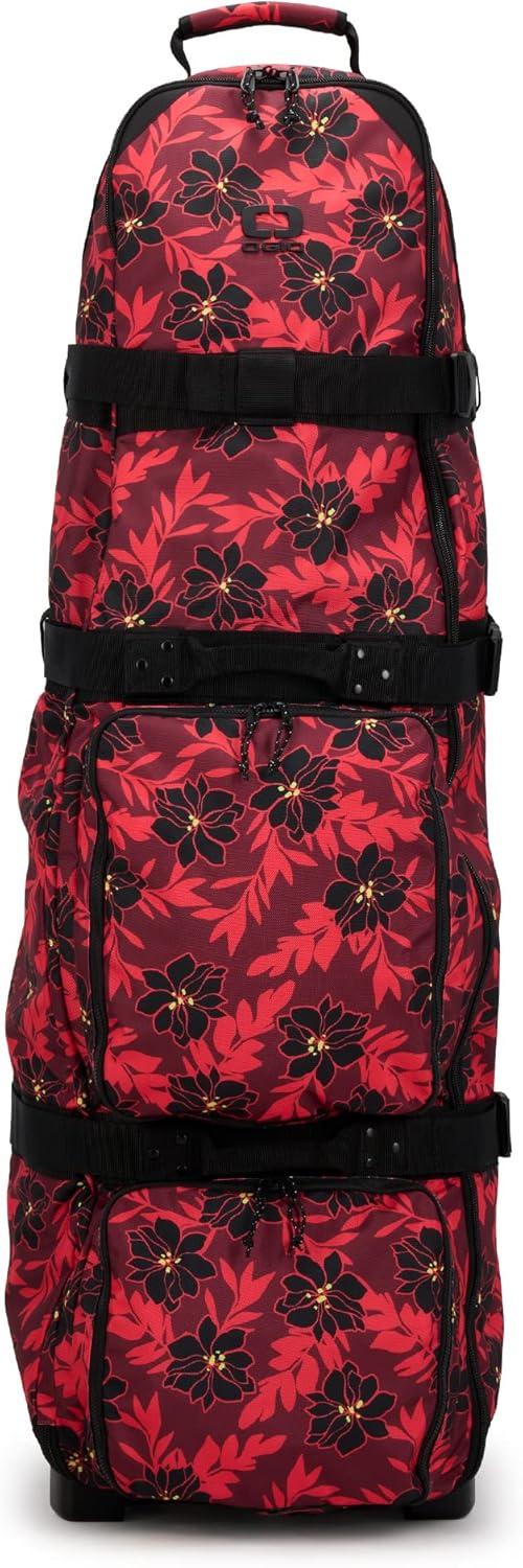 imageOGIO Golf Wheeled Travel Bag for Golf Bag and ClubsRed Flower Party