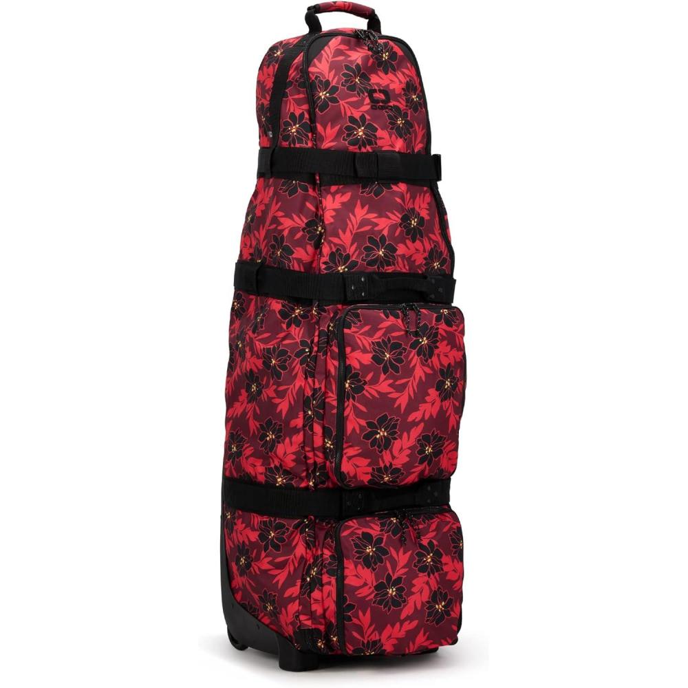 imageOGIO Golf Wheeled Travel Bag for Golf Bag and ClubsRed Flower Party