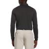 Callaway Men’s Long Sleeve Moisture Wicking Golf Polo Shirt with Stretch Fabric (Available in Big & Tall)(Black Heather 2.0)