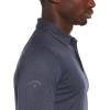 Callaway Men’s Long Sleeve Moisture Wicking Golf Polo Shirt with Stretch Fabric (Available in Big & Tall)(Navy Chambray Heather)