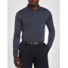 Callaway Men’s Long Sleeve Moisture Wicking Golf Polo Shirt with Stretch Fabric (Available in Big & Tall)(Navy Chambray Heather)