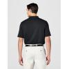 Callaway Mens Short Sleeve Stretch Ottoman Performance Golf Polo, Moisture-Wicking, Sun Protection (Available in Big & Tall)(Black)