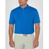 Callaway Mens Short Sleeve Stretch Ottoman Performance Golf Polo, Moisture-Wicking, Sun Protection (Available in Big & Tall)(Magnetic Blue)