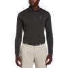 Callaway Men’s Long Sleeve Moisture Wicking Golf Polo Shirt with Stretch Fabric (Available in Big & Tall)(Black Heather 2.0)