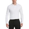 Callaway Men’s Long Sleeve Moisture Wicking Golf Polo Shirt with Stretch Fabric (Available in Big & Tall)(Bright White 2.0)
