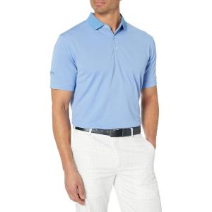 Callaway Mens Short Sleeve Stretch Ottoman Performance Golf Polo, Moisture-Wicking, Sun Protection (Available in Big & Tall)(Provence)