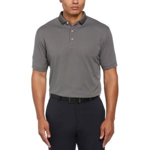 Callaway Mens Short Sleeve Stretch Ottoman Performance Golf Polo, Moisture-Wicking, Sun Protection (Available in Big & Tall)(Smoked Pearl)