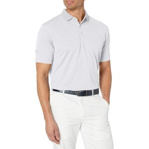 Callaway Mens Short Sleeve Stretch Ottoman Performance Golf Polo, Moisture-Wicking, Sun Protection (Available in Big & Tall)(White)