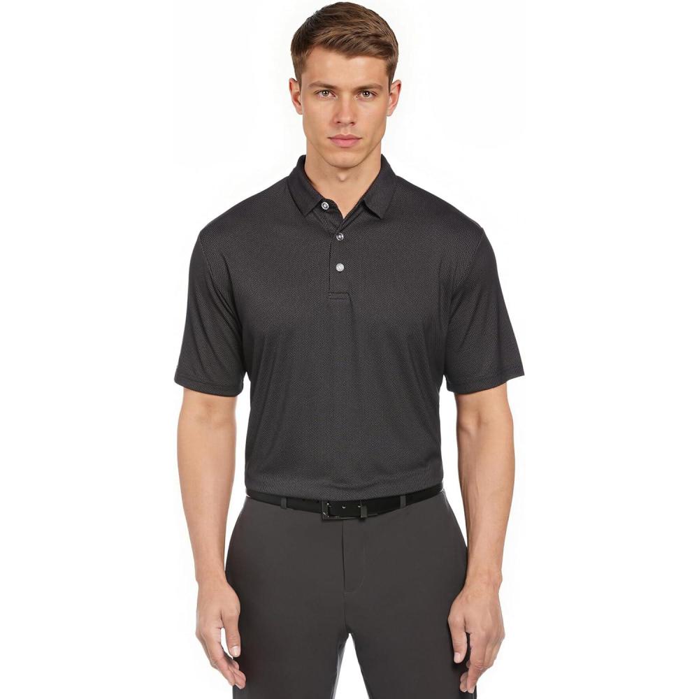 imageCallaway Mens Basics Short Sleeve Birdseye Polo ShirtBlack