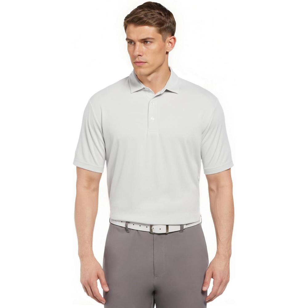 imageCallaway Mens Basics Short Sleeve Birdseye Polo ShirtWhite