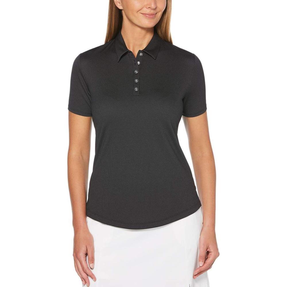 imageCallaway Womens Short Sleeve Optidri Cooling Birdseye Golf Polo ShirtBlack
