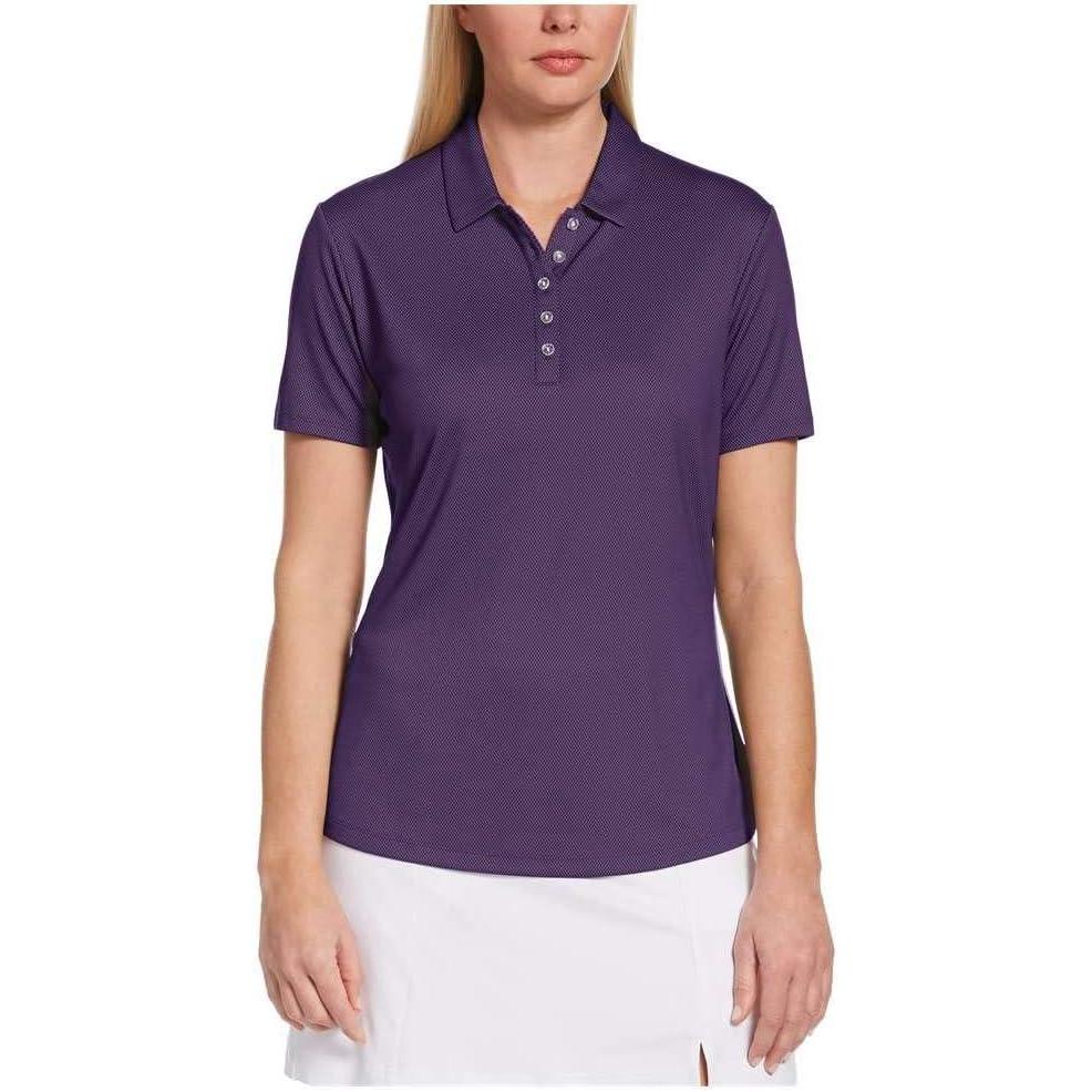 imageCallaway Womens Short Sleeve Optidri Cooling Birdseye Golf Polo ShirtParachute Purple