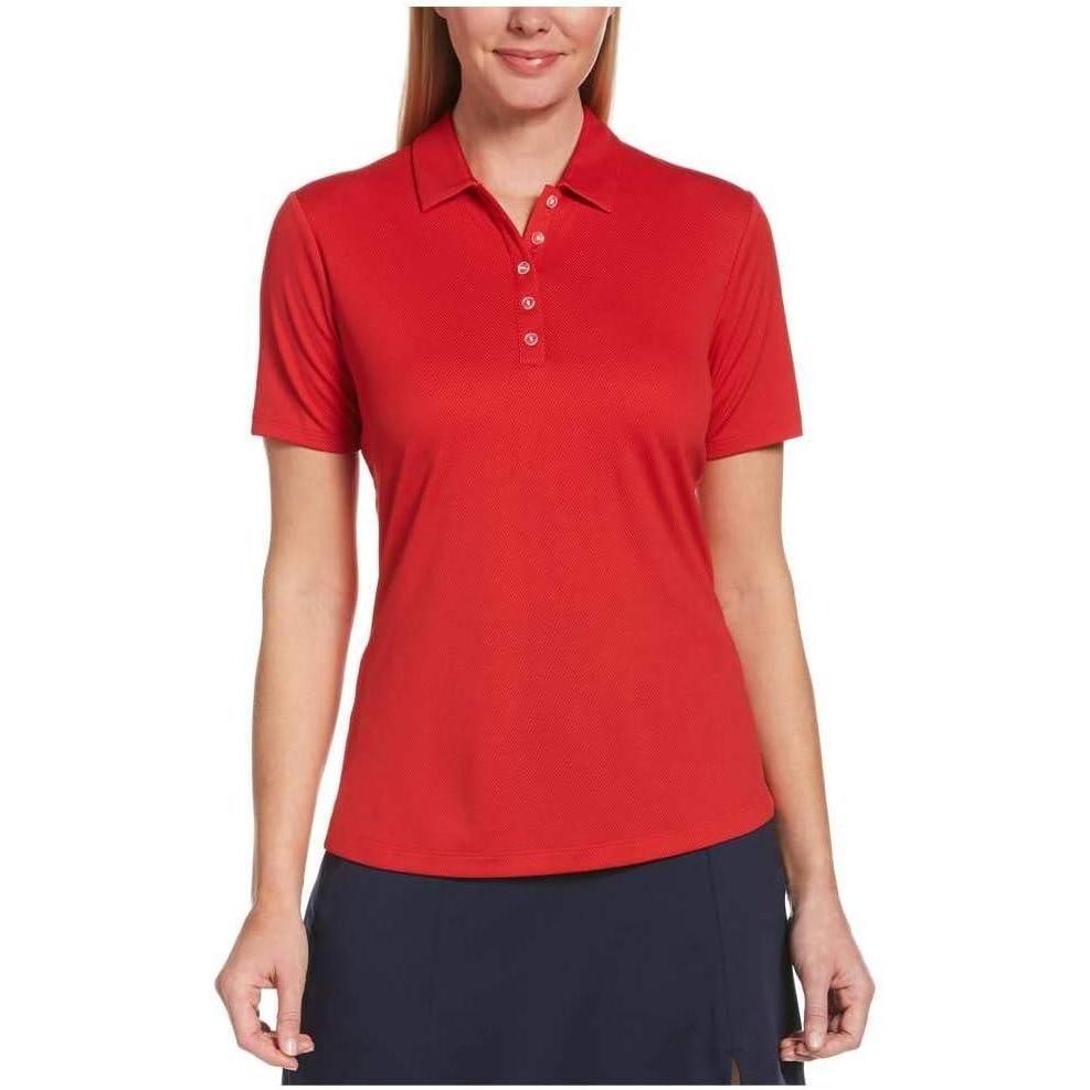 imageCallaway Womens Short Sleeve Optidri Cooling Birdseye Golf Polo ShirtSalsa