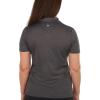 Callaway Womens Quarter Zip Short Sleeve Heather Golf Polo Shirt(Black Heather)