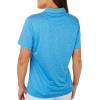 Callaway Womens Quarter Zip Short Sleeve Heather Golf Polo Shirt(Blue Sea Star Htr)