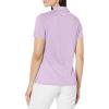 Callaway Womens Quarter Zip Short Sleeve Heather Golf Polo Shirt(English Lavender Htr)