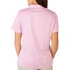 Callaway Womens Quarter Zip Short Sleeve Heather Golf Polo Shirt(Sunset Pink Htr)