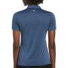 Callaway Womens Quarter Zip Short Sleeve Heather Golf Polo Shirt(True Navy Htr)