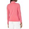 Callaway Women’s Solid Sun Protection 1/4 Zip with Chev Front Seams & Top Stitching Detail Shirt(Coral Paradise)