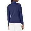 Callaway Women’s Solid Sun Protection 1/4 Zip with Chev Front Seams & Top Stitching Detail Shirt(Peacoat)