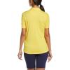 Callaway Women’s Tournament Short Sleeve Golf Polo Shirt, Added Stretch, Moisture-Wicking, Sun Protection(Lemon Zest)