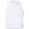 Callaway Women’s Opti-Dri Sleeveless Golf Polo with UV Block Sun Protection, Flexible Fit, Ladies Performance Apparel(Brilliant White)