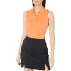 Callaway Women’s Opti-Dri Sleeveless Golf Polo with UV Block Sun Protection, Flexible Fit, Ladies Performance Apparel(Nectarine)
