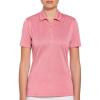 Callaway Womens Quarter Zip Short Sleeve Heather Golf Polo Shirt(Fruit Dove Htr)