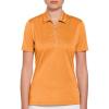 Callaway Womens Quarter Zip Short Sleeve Heather Golf Polo Shirt(Nectarine Htr)
