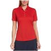 Callaway Womens Short Sleeve Opti-dri Cooling Birdseye Golf Polo Shirt(Salsa)
