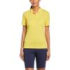 Callaway Women’s Tournament Short Sleeve Golf Polo Shirt, Added Stretch, Moisture-Wicking, Sun Protection(Lemon Zest)