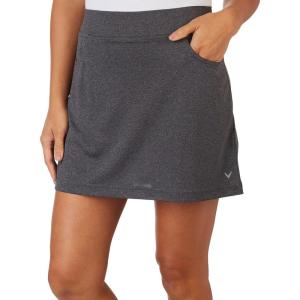 Callaway Women’s Heather Golf Skort for Women with Stretch Fabric, TrueSculpt and Opti-Dri Technology(Black Heather)