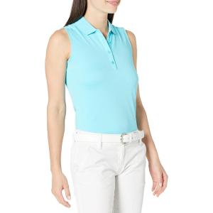 Callaway Women’s Opti-Dri Sleeveless Golf Polo with UV Block Sun Protection, Flexible Fit, Ladies Performance Apparel(Blue Curacao)