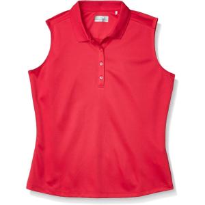 Callaway Women’s Opti-Dri Sleeveless Golf Polo with UV Block Sun Protection, Flexible Fit, Ladies Performance Apparel(Virtual Pink)
