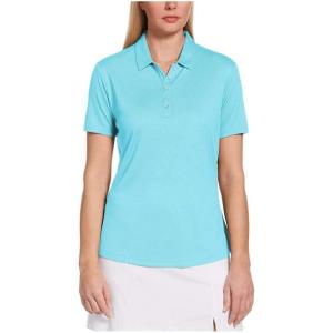 Callaway Womens Short Sleeve Opti-dri Cooling Birdseye Golf Polo Shirt(Blue Atoll)